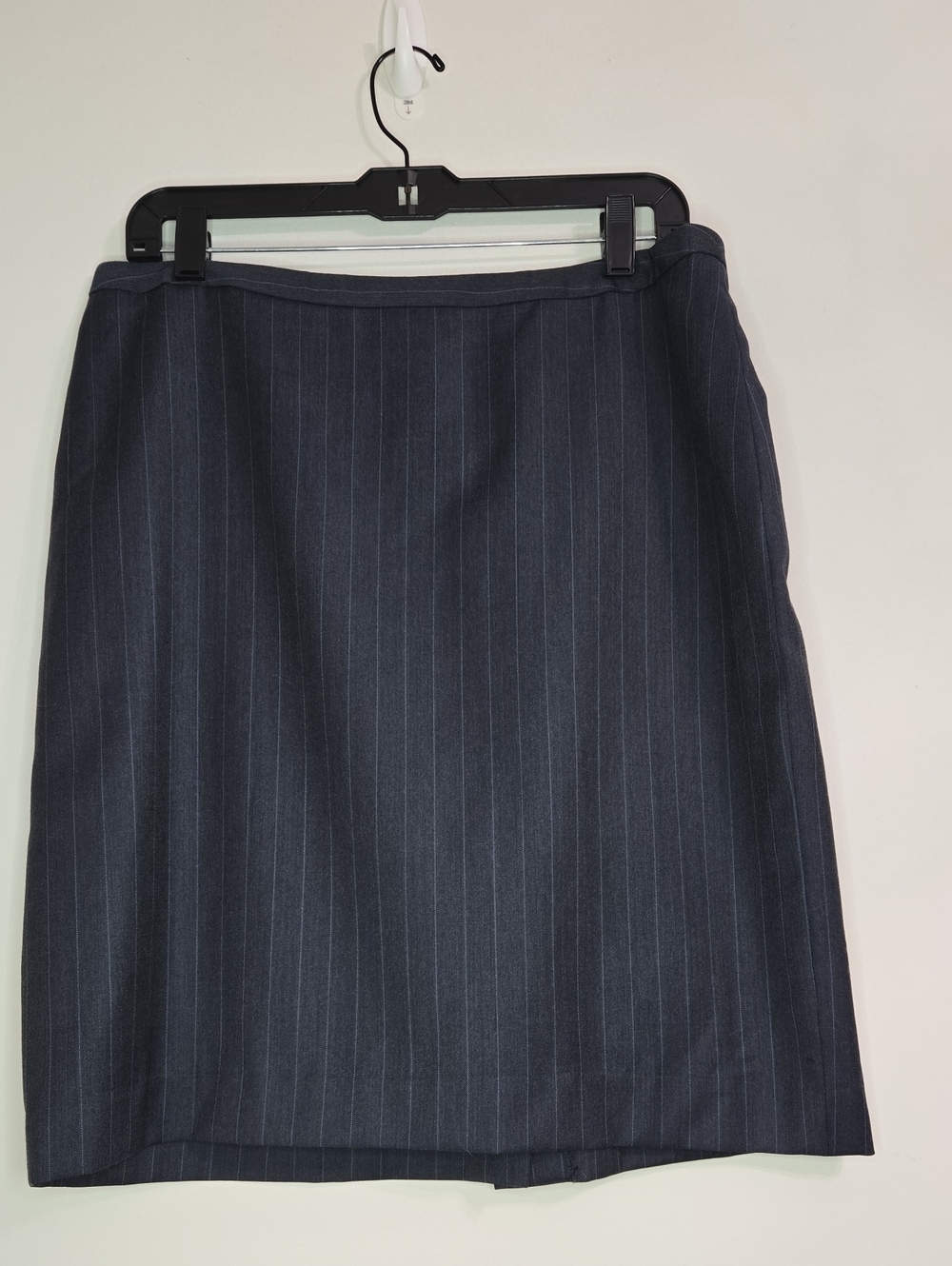 346 Brooks Brothers Navy Pinstripe Pencil Skirt Size 12